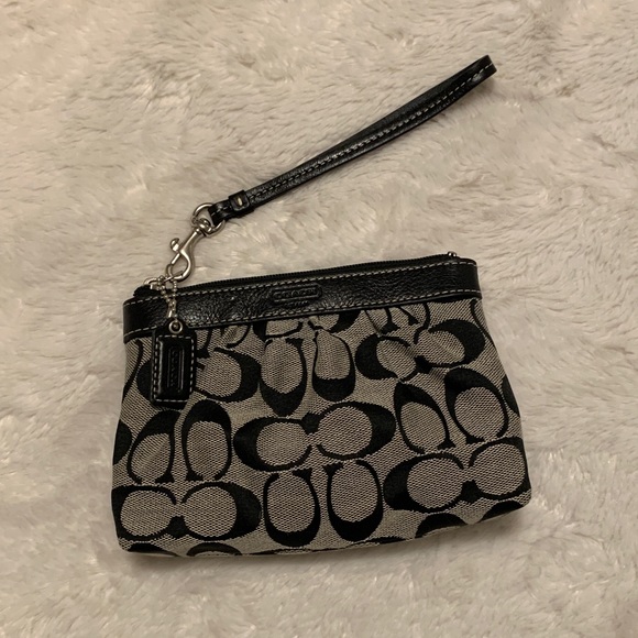 Black Coach wristlet - Picture 1 of 5